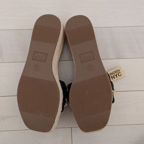 Madden NYC Women's Chain Espadrille Sandals Black Size 9 - Picture 4 of 8